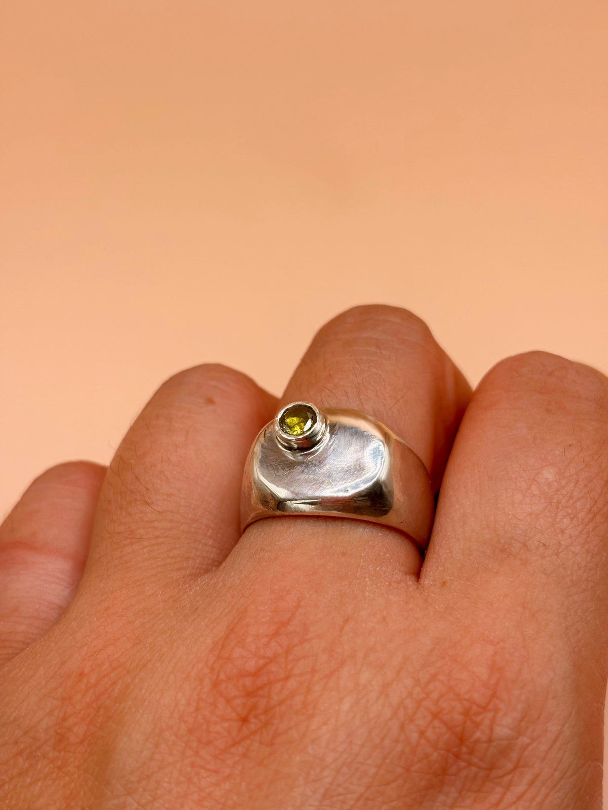 Peridot Positivity Ring