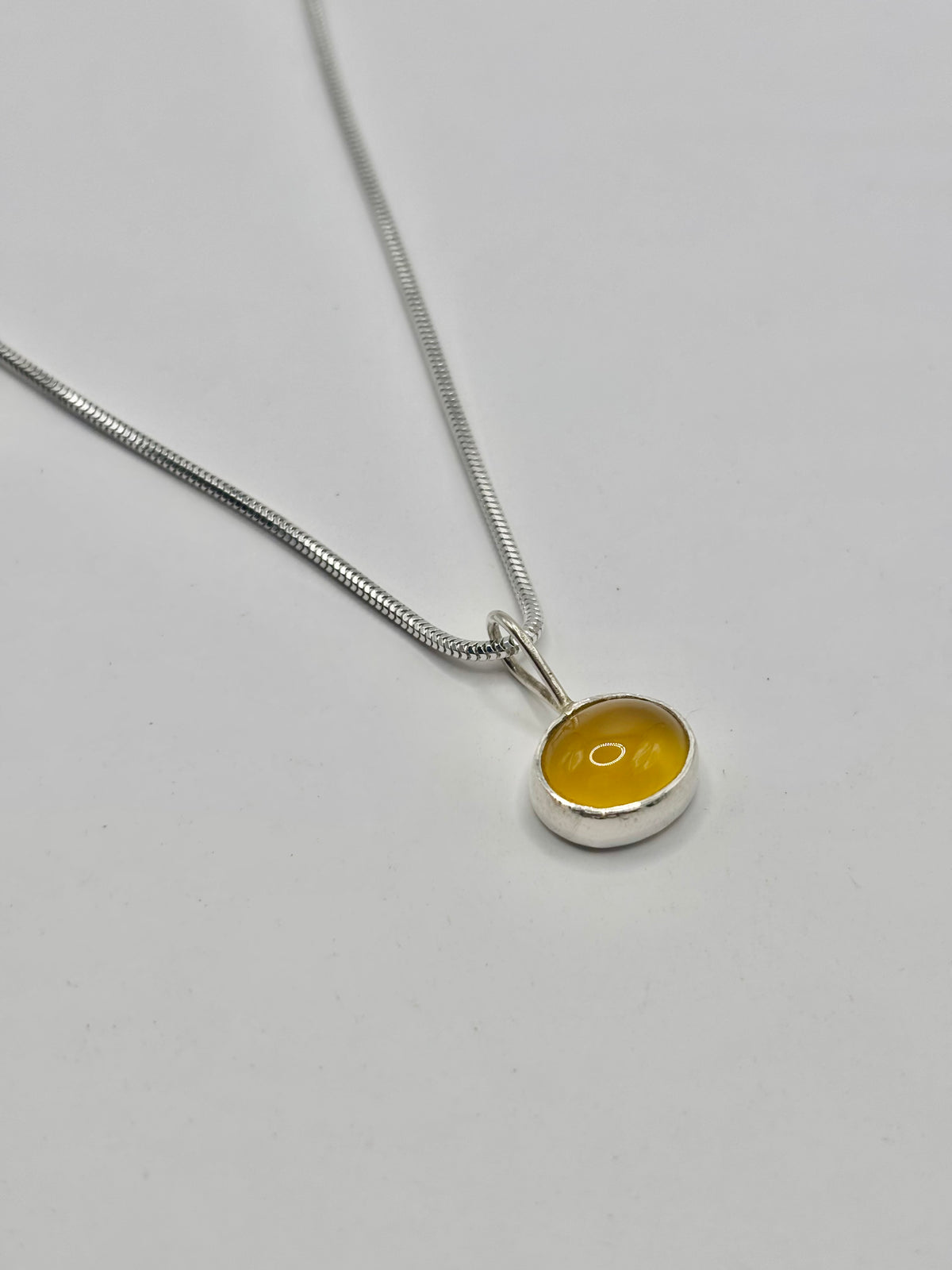 Yellow Jade Oval Necklace