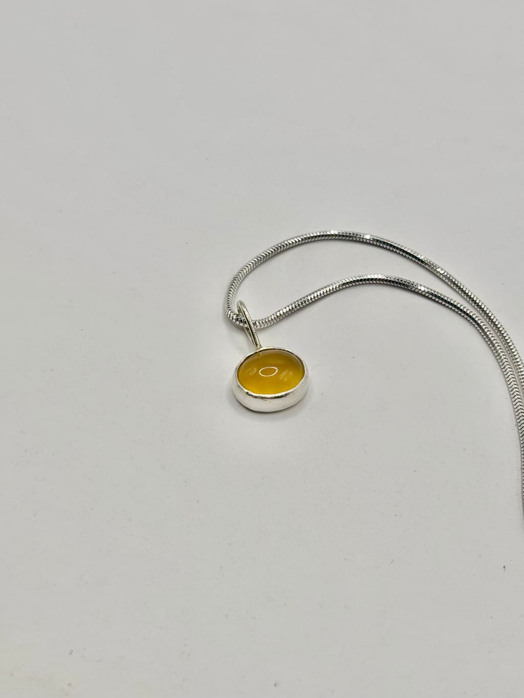 Yellow Jade Oval Necklace
