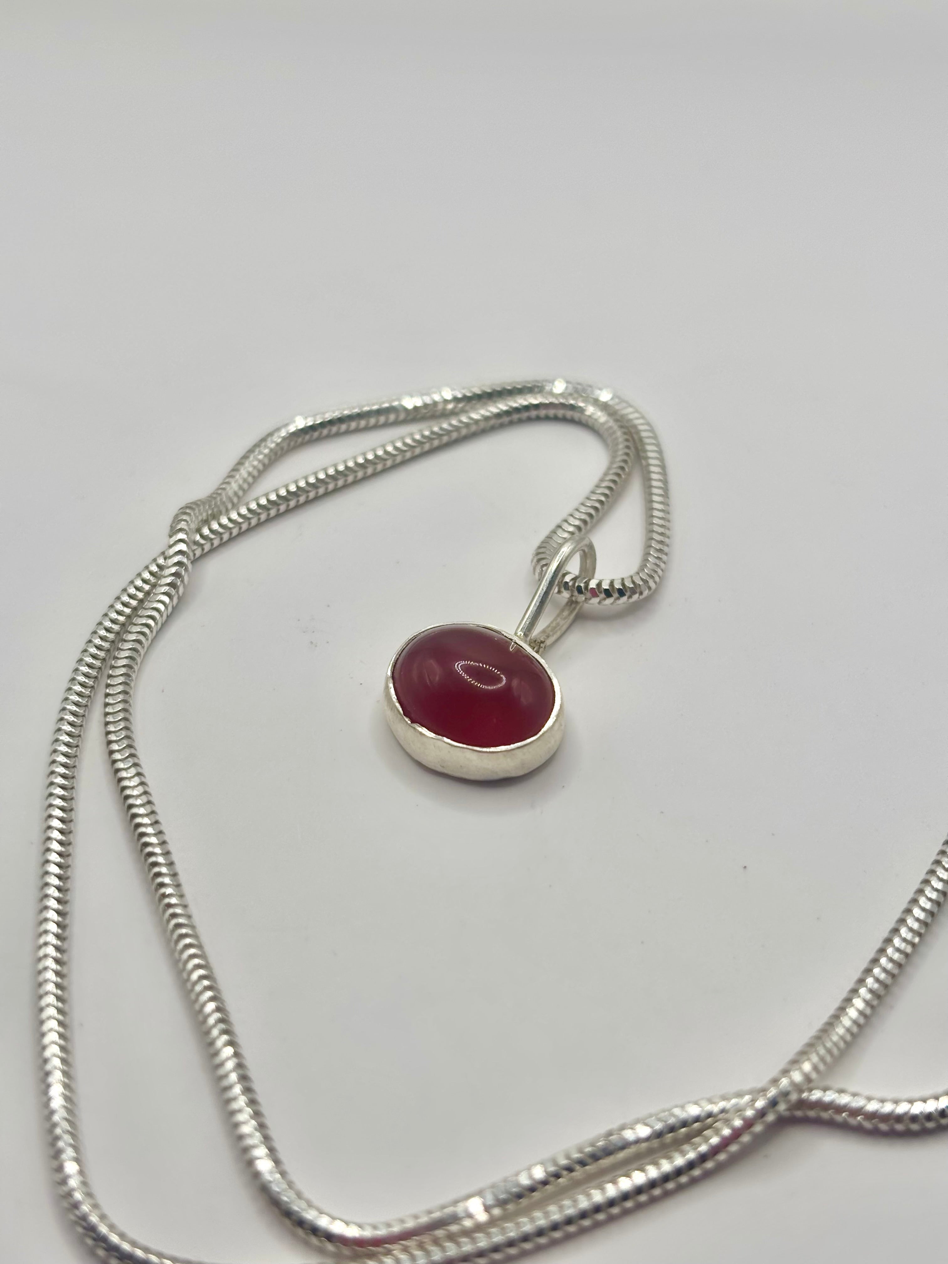 Carnelian Oval Necklace
